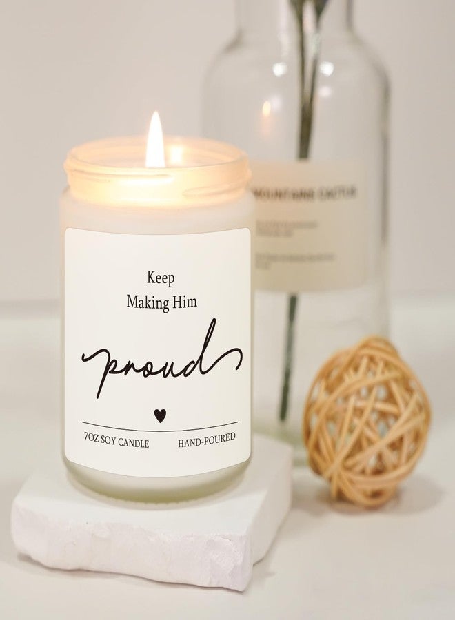 Hakumata Sympathy Gifts, Keep Making Him Proud Memorial Candle Gifts, Bereavement Gift for Loss of Loved One, Anniversary of Passing, Remembrance Gift for Loss of Dad, Brother, Husband, Son - Image 3